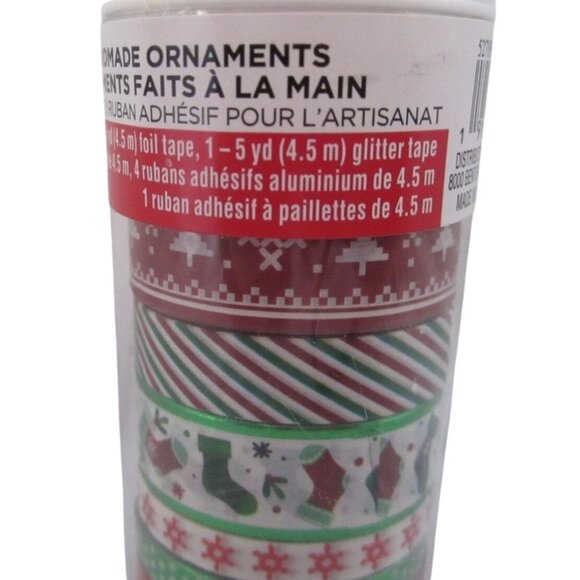 ArtMinds Christmas Washi Glitter Tape Set 9-Roll 4.5m Each Holiday Crafting Noel - Picture 6 of 7